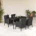 Set mobilier de grădină cu perne, 3 piese, negru, poliratan GartenMobel Dekor