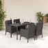 Set mobilier de grădină cu perne, 3 piese, negru, poliratan GartenMobel Dekor