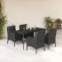 Set mobilier de grădină cu perne, 3 piese, negru, poliratan GartenMobel Dekor