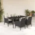 Set mobilier de grădină cu perne, 3 piese, negru, poliratan GartenMobel Dekor