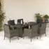 Set mobilier grădină cu perne, 9 piese, gri deschis, poliratan GartenMobel Dekor
