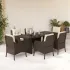 Set mobilier grădină cu perne, 9 piese, gri deschis, poliratan GartenMobel Dekor