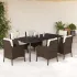 Set mobilier de grădină, 5 piese, cu perne, maro, poliratan GartenMobel Dekor