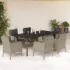Set mobilier de grădină cu perne, 5 piese gri deschis poliratan GartenMobel Dekor