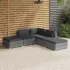 Set mobilier de grădină cu perne, 5 piese, negru, poliratan GartenMobel Dekor