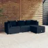 Set mobilier de grădină cu perne, 4 piese, gri, poliratan GartenMobel Dekor