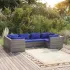 Set mobilier de grădină cu perne, 6 piese, negru, poliratan GartenMobel Dekor