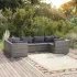 Set mobilier de grădină cu perne, 6 piese, negru, poliratan GartenMobel Dekor