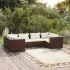 Set mobilier de grădină cu perne, 6 piese, negru, poliratan GartenMobel Dekor