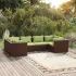 Set mobilier de grădină cu perne, 6 piese, negru, poliratan GartenMobel Dekor