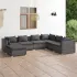 Set mobilier de grădină cu perne, 7 piese, negru, poliratan GartenMobel Dekor