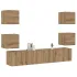 Set de dulapuri TV, 6 piese, gri beton, lemn prelucrat GartenMobel Dekor