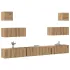 Set dulapuri TV, 7 piese, stejar sonoma, lemn prelucrat GartenMobel Dekor