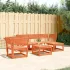 Set mobilier grădină cu perne 5 piese alb lemn masiv de pin GartenMobel Dekor