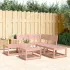 Set canapea de grădină, 5 piese, alb, lemn masiv de pin GartenMobel Dekor