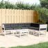 Set mobilier de grădină cu perne, 6 piese, lemn masiv de pin GartenMobel Dekor
