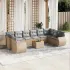 Set canapele de grădină cu perne, 11 piese, gri, poliratan GartenMobel Dekor
