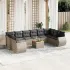 Set canapele de grădină cu perne, 11 piese, gri, poliratan GartenMobel Dekor