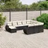 Set canapele de grădină cu perne, 11 piese, gri, poliratan GartenMobel Dekor