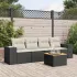 Set mobilier de grădină cu perne, 5 piese, negru, poliratan GartenMobel Dekor