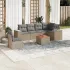 Set canapele de grădină, 7 piese, cu perne, gri, poliratan GartenMobel Dekor