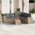 Set canapele de grădină cu perne, 7 piese, negru, poliratan GartenMobel Dekor