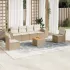 Set canapele de grădină, 7 piese, cu perne, gri, poliratan GartenMobel Dekor