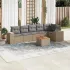 Set canapele de grădină, 7 piese, cu perne, bej, poliratan GartenMobel Dekor