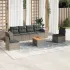 Set canapele de grădină, 7 piese, cu perne, gri, poliratan GartenMobel Dekor