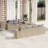 Set canapele de grădină cu perne, 8 piese, gri, poliratan GartenMobel Dekor