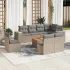 Set mobilier de grădină cu perne, 9 piese, negru, poliratan GartenMobel Dekor