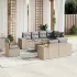 Set canapele de grădină, 9 piese, cu perne, bej, poliratan GartenMobel Dekor