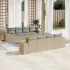 Set canapele de grădină, 9 piese, cu perne, bej, poliratan GartenMobel Dekor