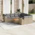 Set canapele de grădină, 9 piese, cu perne, bej, poliratan GartenMobel Dekor