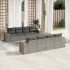 Set canapele de grădină, 9 piese, cu perne, bej, poliratan GartenMobel Dekor