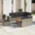 Set mobilier de grădină cu perne, 9 piese, negru, poliratan GartenMobel Dekor