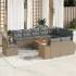 Set canapele de grădină cu perne, 11 piese, bej, poliratan GartenMobel Dekor