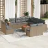 Set canapele de grădină cu perne, 12 piese, bej, poliratan GartenMobel Dekor