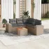 Set mobilier de grădină cu perne, 6 piese, negru, poliratan GartenMobel Dekor