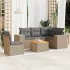 Set mobilier de grădină cu perne, 6 piese, negru, poliratan GartenMobel Dekor