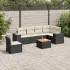 Set canapele de grădină, 7 piese, cu perne, gri, poliratan GartenMobel Dekor