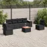 Set canapele de grădină, 7 piese, cu perne, gri, poliratan GartenMobel Dekor
