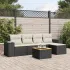Set mobilier de grădină cu perne, 6 piese, negru, poliratan GartenMobel Dekor
