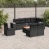 Set mobilier de grădină cu perne, 9 piese, negru, poliratan GartenMobel Dekor