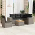 Set mobilier de grădină cu perne, 6 piese, negru, poliratan GartenMobel Dekor