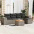 Set mobilier de grădină cu perne, 6 piese, negru, poliratan GartenMobel Dekor