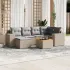 Set canapele de grădină, 7 piese, cu perne, gri, poliratan GartenMobel Dekor