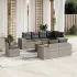 Set canapele de grădină, 9 piese, cu perne, bej, poliratan GartenMobel Dekor
