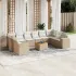 Set canapele de grădină cu perne, 11 piese, negru, poliratan GartenMobel Dekor