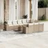 Set canapele de grădină cu perne, 11 piese, negru, poliratan GartenMobel Dekor
